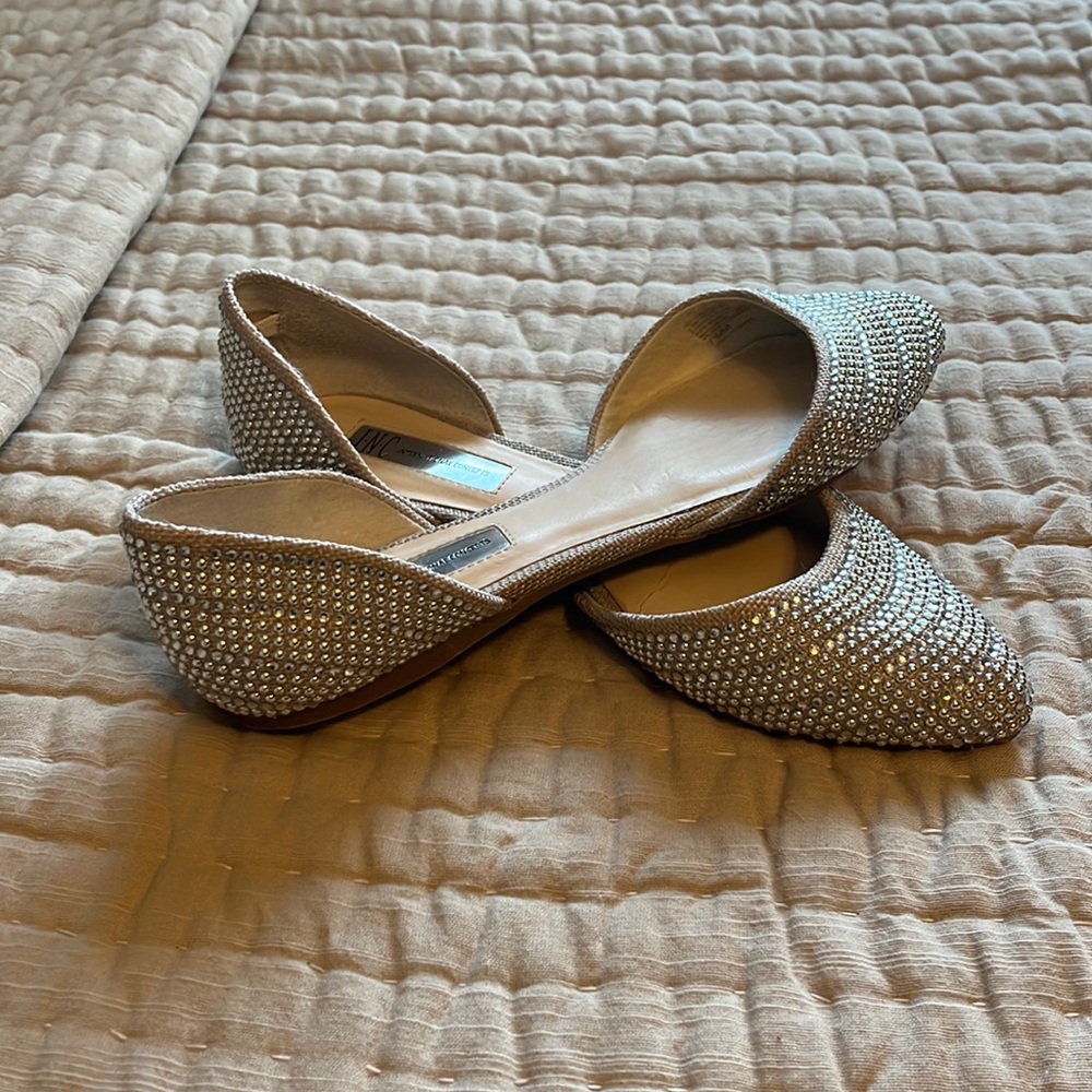 Beautiful INC shoes. Dress up your outfit with these fun sparkly pair.